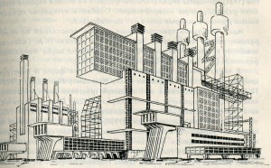 Композиция Я.Г. Чернихова Композиция Я.Г. Чернихова с использованием форм железобетона, металла и стекла, 30-х годы