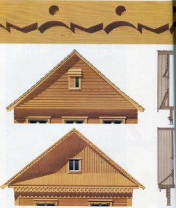 Фронтоны деревянных рубленых домов