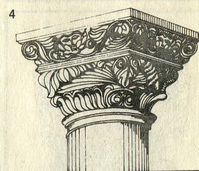 Капитель в архитектуре рисунок