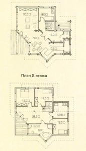 Поэтажный план деревянного дома