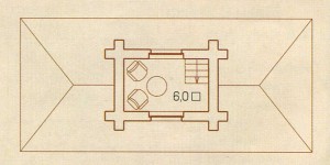 План второго этажа русского деревянного дома
