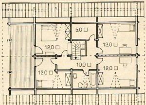 План 2 этажа деревянного дома с ноу-хау