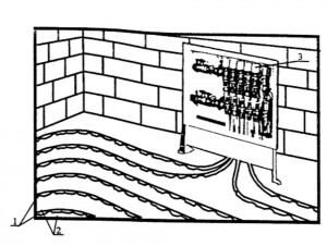 Фрагмент водяной системы обогрева