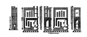 Отопительная печь 4200 ккал. Общий вид и разрезы