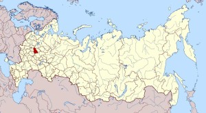 Владимирская область на карте Российской Федерации