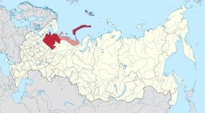 Архангельская область на карте РФ
