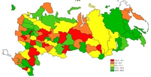 Темпы прироста количества сделок на рынке жилья в субъектах Российской Федераци