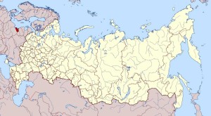 Калининградская область на карте Российской Федерации