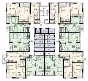 Типовой план этажа 17