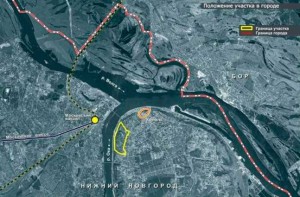 Большие Овраги. Нижний Новгород на карте