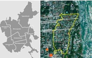 севернее ул. Байтасова