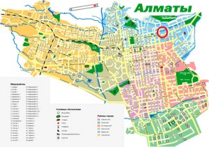 Бизнес-центр располагается на северо-востоке города Алматы в Медеусском районе - одном из самых красивых и экологически  чистых - западнее р. М. Алматинка, на восточной стороне ул. Инженерной и пробиваемой с южной стороны