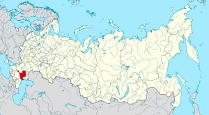 Калмыкия Республика на карте Российской Федерации