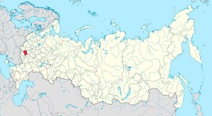 Орловская область на карте Российской Федерации