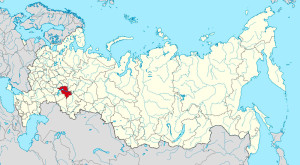 Татарстан Республика на карте Российской Федерации