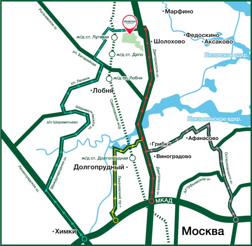 Карта г лобня московской области