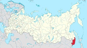 Приморский край на карте Российской Федерации