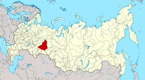 Свердловская область на карте Российской Федерации