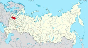 Тверская область на карте Российской Федерации