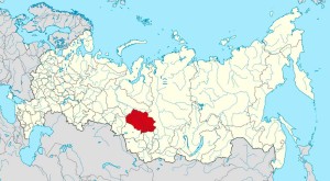  Томская область на карте РФ