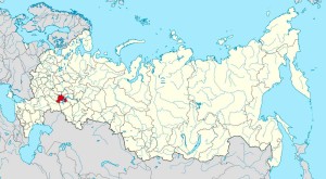 Ульяновская область на карте РФ
