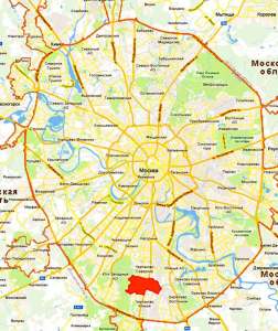 Чертаново Центральное на карте Москвы