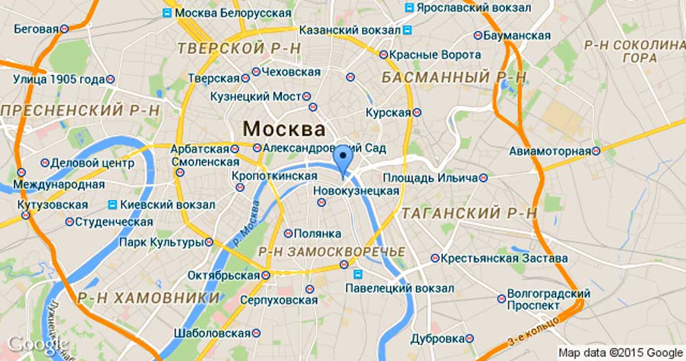 Москва павелецкий вокзал на карте метро