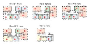 Жилой комплекс в 3-м Люсиновском переулке План этажей