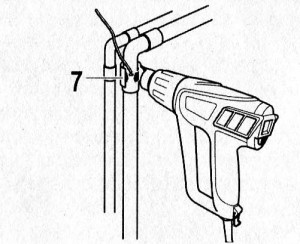 Пайка водопроводных труб феном