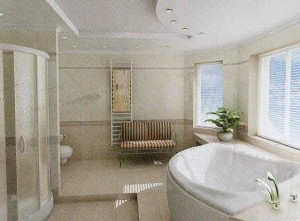Отделанная ванная комната