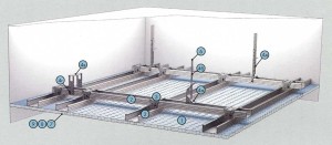 Подвесной потолок с применением звукопоглощающих плит КНАУФ-Акустика