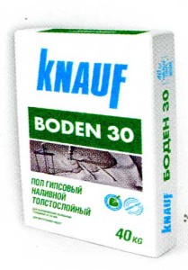 Пол гипсовый наливной толстослойный КНАУФ-Боден 30