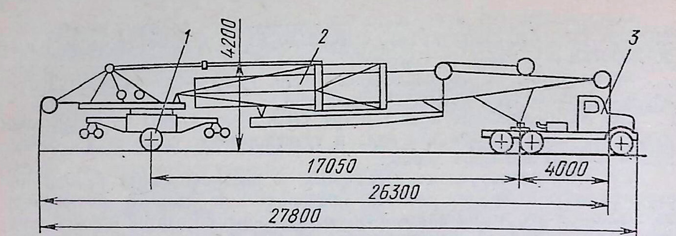. Перевозка башенного крана КБ-401Б на автотранспорте