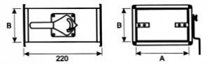 Вентиляция прямоугольная Дроссель клапан ВПДК
