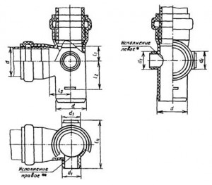 Универсальный тройник типа КкКс Универсальный тройник