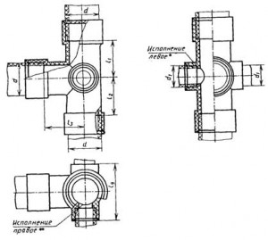 Универсальный тройник типа СССС Универсальный тройник