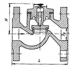 Клапан обратный подъёмный фланцевый