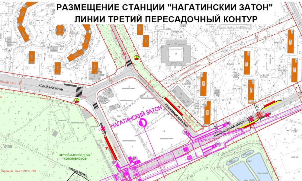 Карта метро нагатинский затон