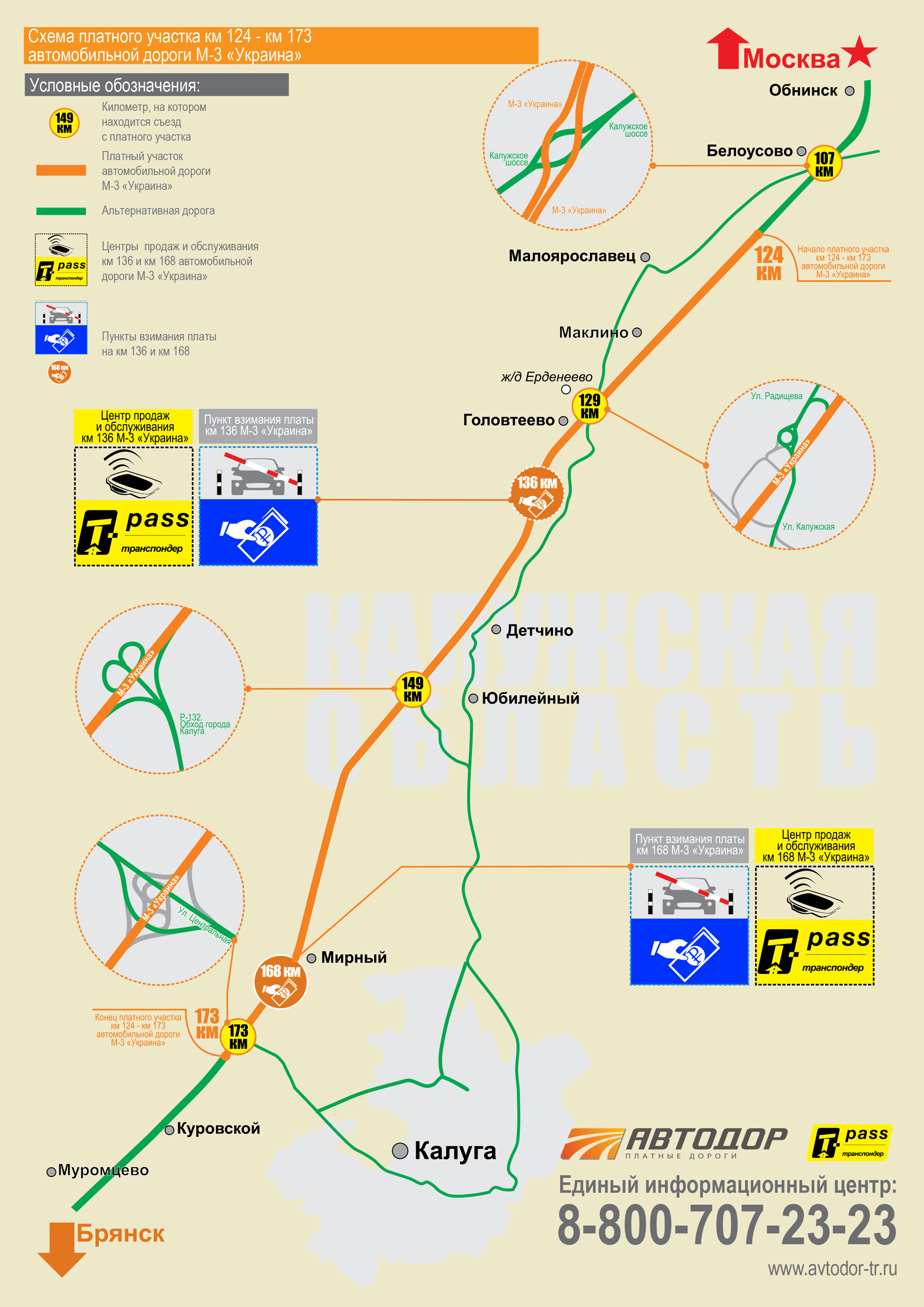 Трасса м3 на карте