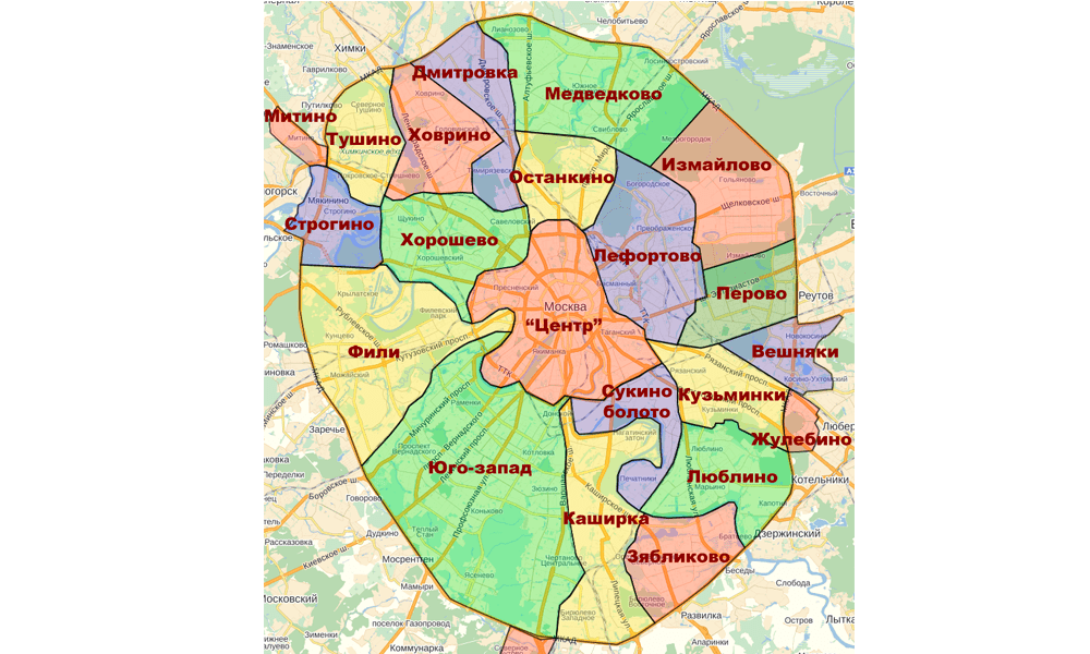 Новогиреево район москвы карта