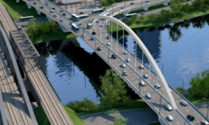 Мост через шлюзы канала