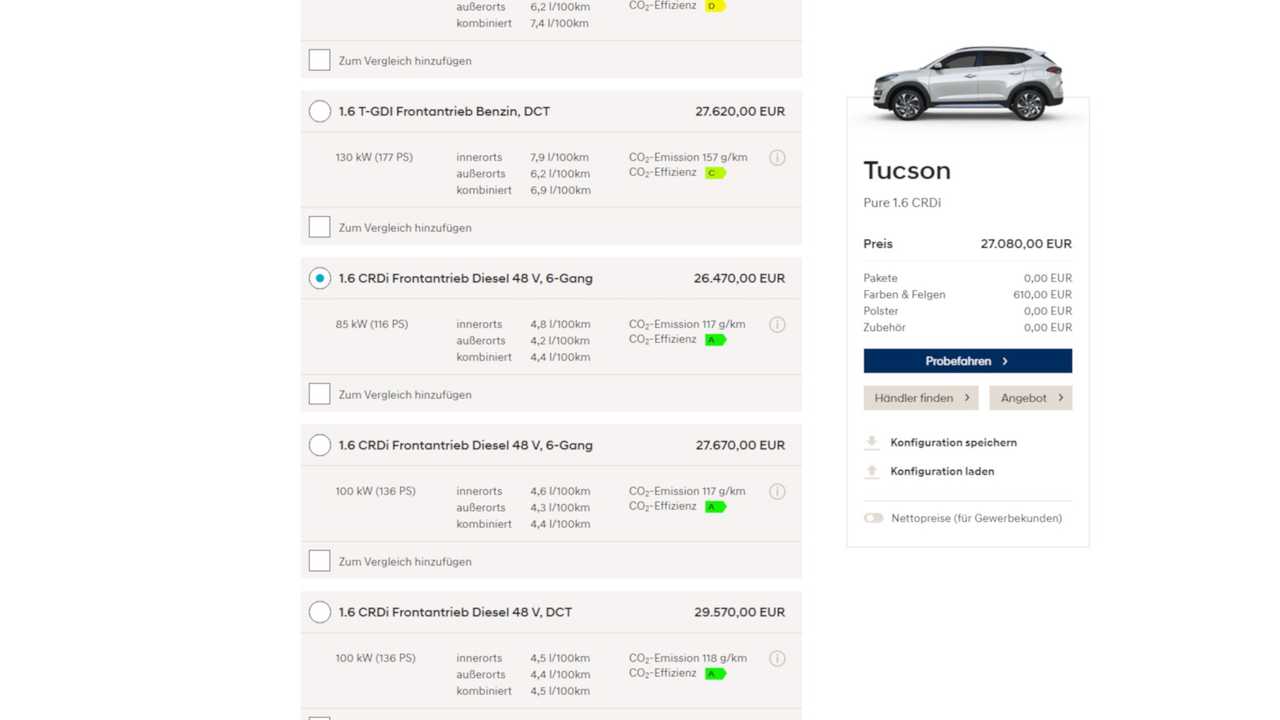 Hyundais Mildhybridsystem im Tucson 1.6 CRDi (2019)