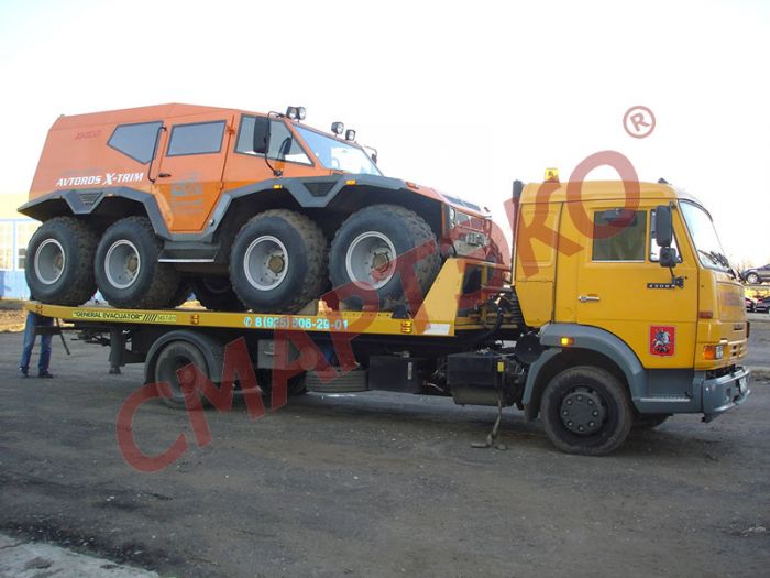 Эвакуатор со сдвижной платформой КАМАЗ-4308 гп 4150 кг