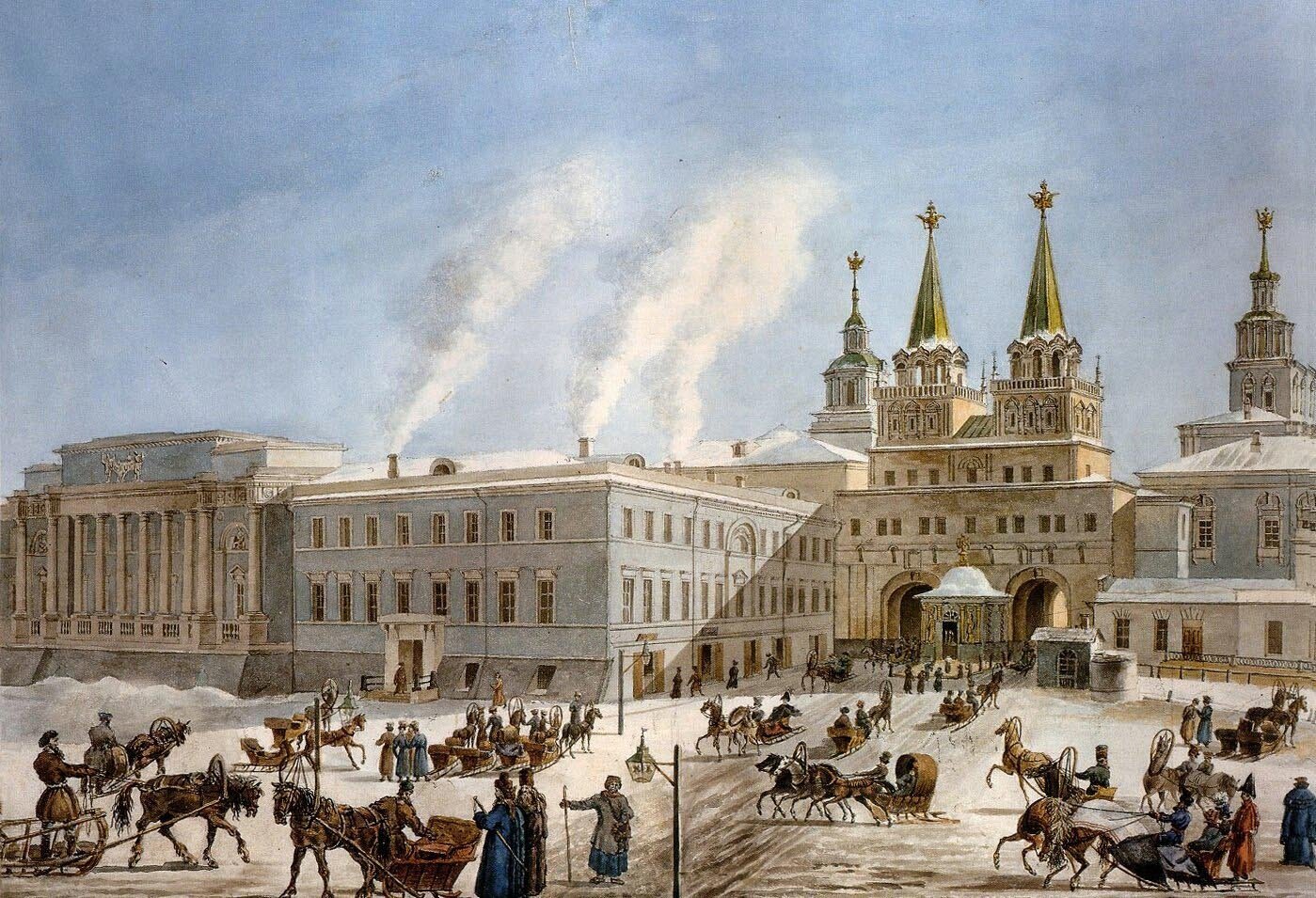 О. Кадоль. Воскресенские ворота и долговая тюрьма. 1823–1824 годы