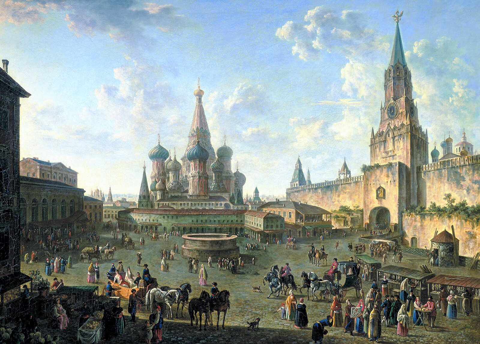 Ф. Алексеев. Красная площадь в Москве. 1801 год