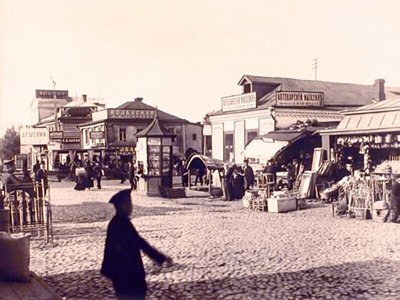 Торговые ряды в Марьиной Роще. 1913 год. Главархив Москвы
