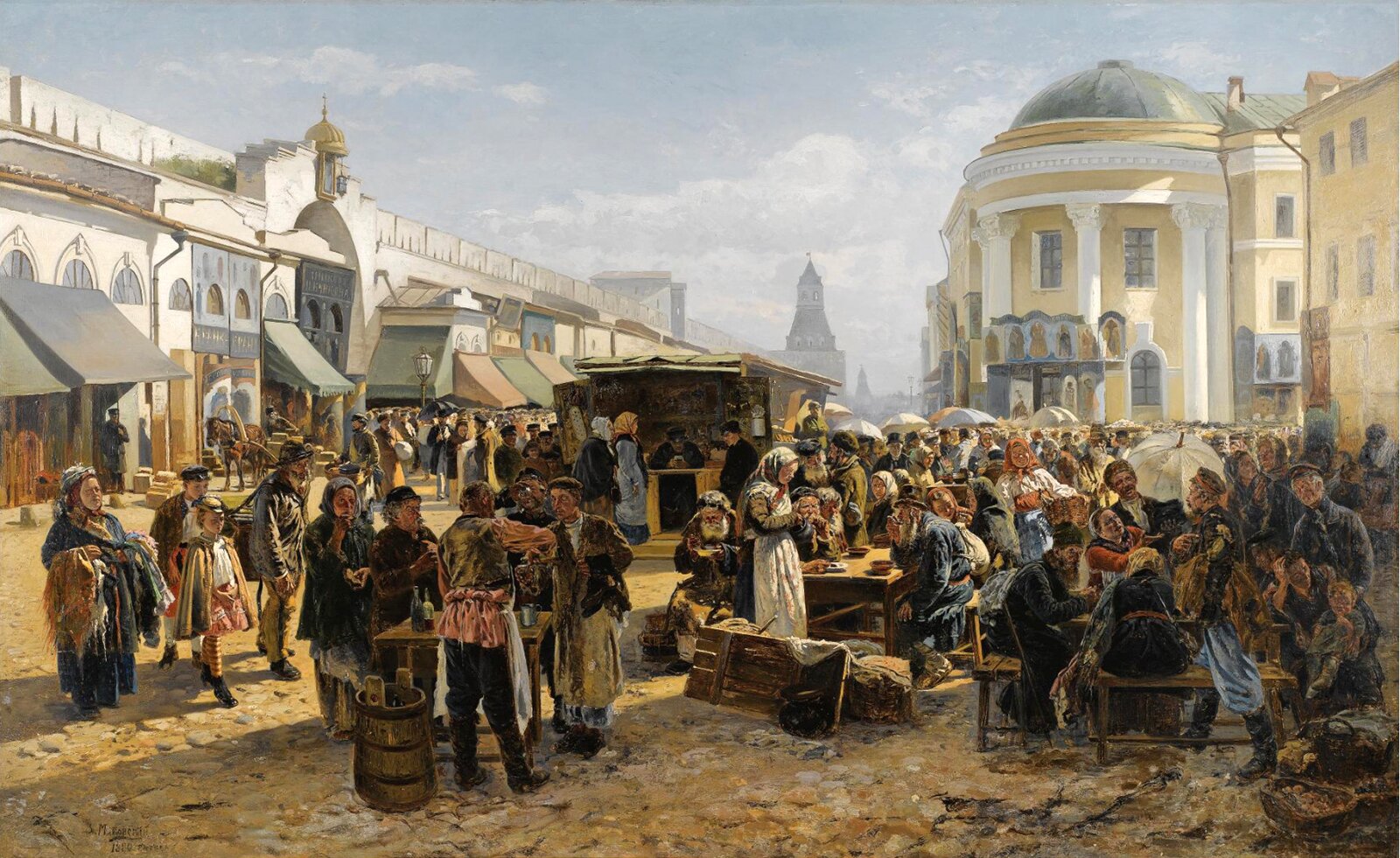 В. Маковский. Толкучий рынок в Москве. 1879–1880 годы