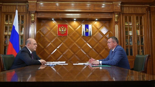 Беседа Михаила Мишустина с губернатором Сахалинской области Валерием Лимаренко