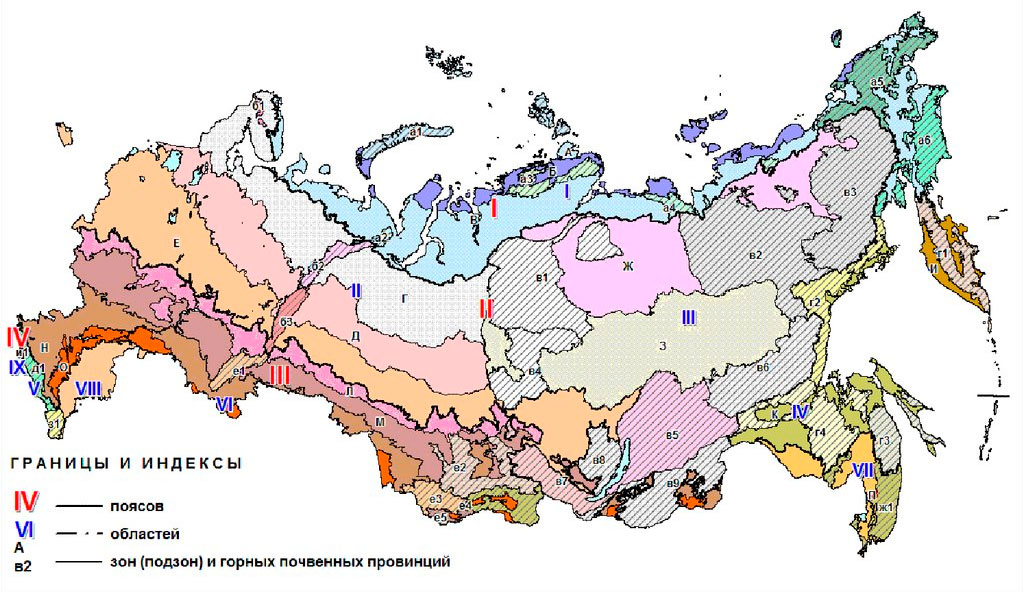 Карта дорожно климатических зон и подзон
