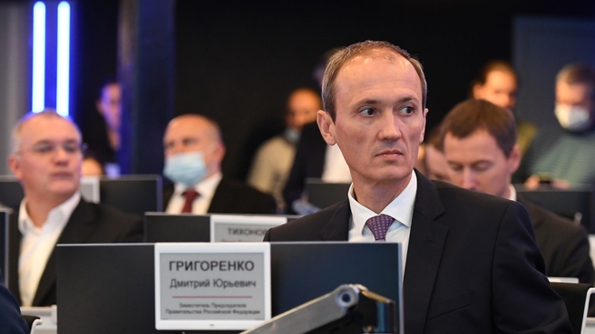 Дмитрий Григоренко на совещании по вопросу мониторинга реализации нацпроектов в Координационном центре Правительства